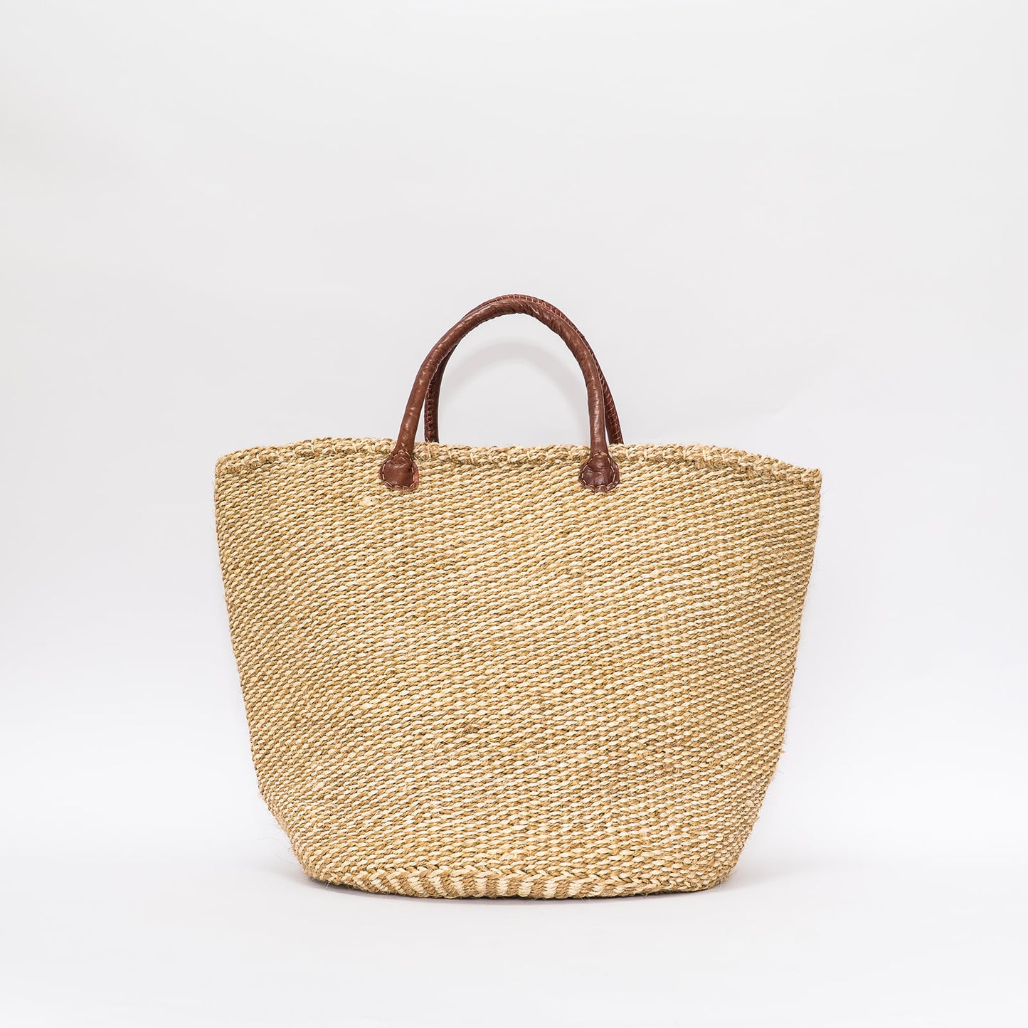 palm + leather tote