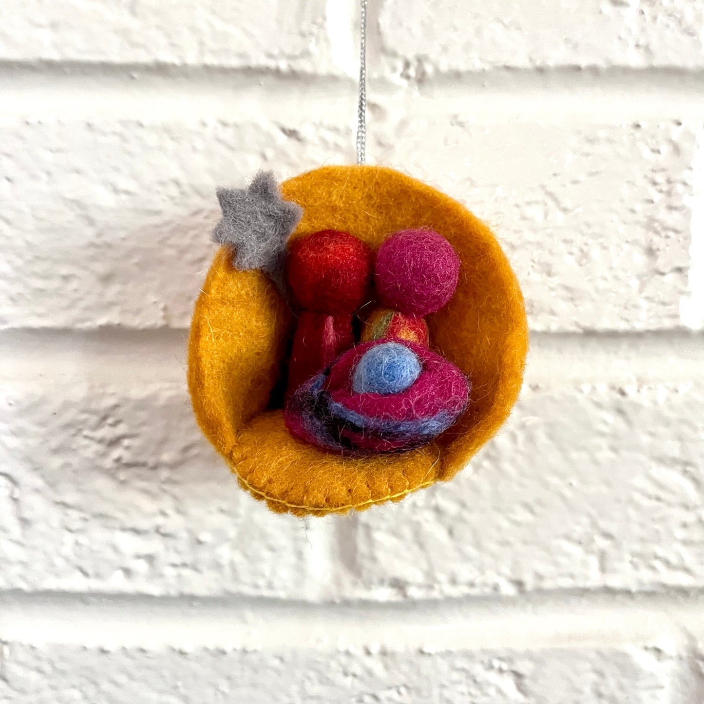 felt nativity ornament