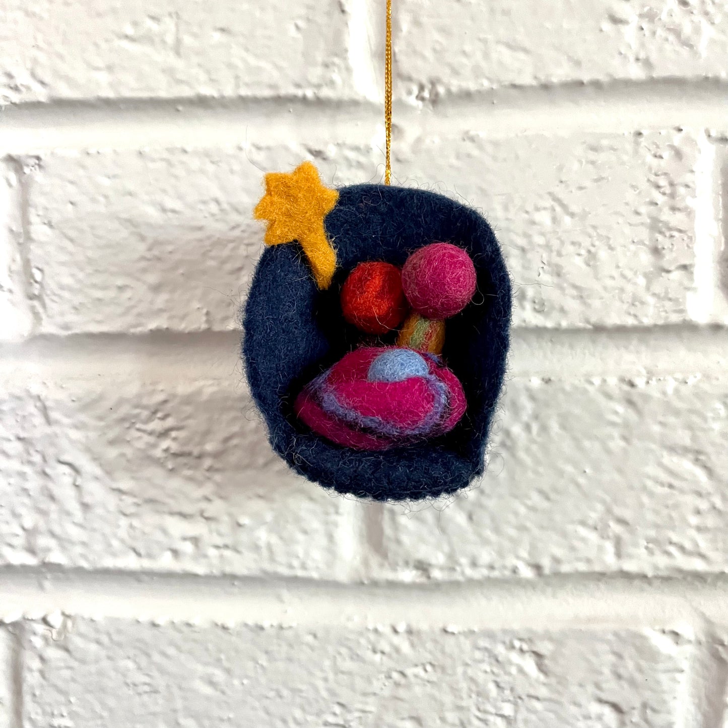 felt nativity ornament