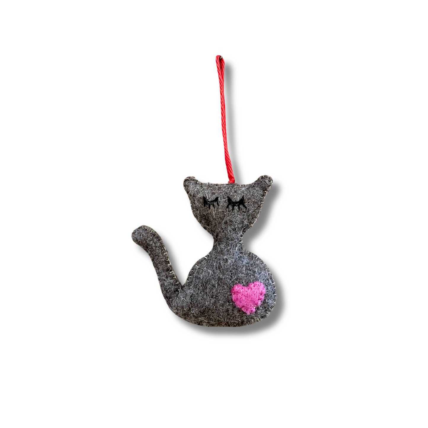 felt kitty ornament