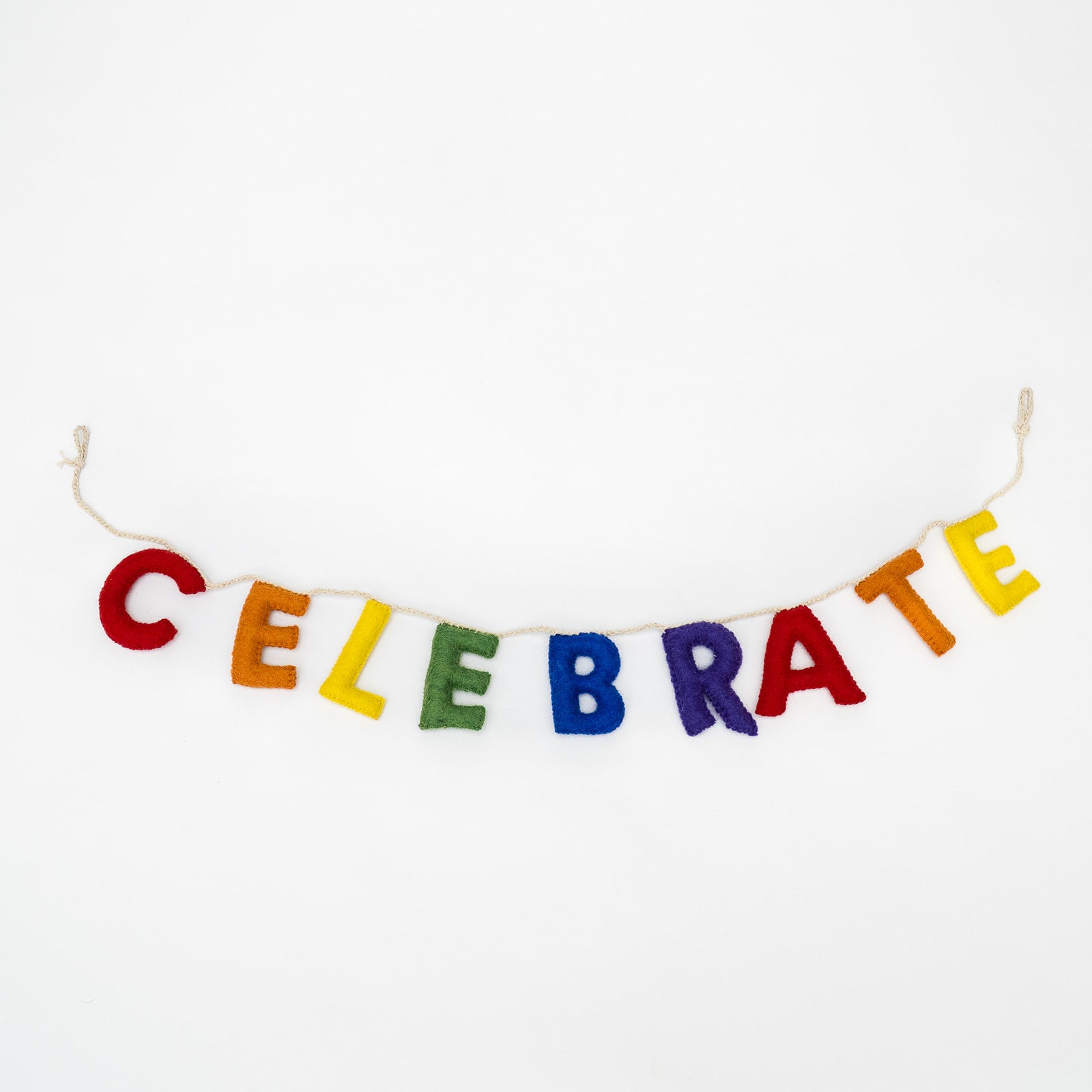 felt celebrate garland