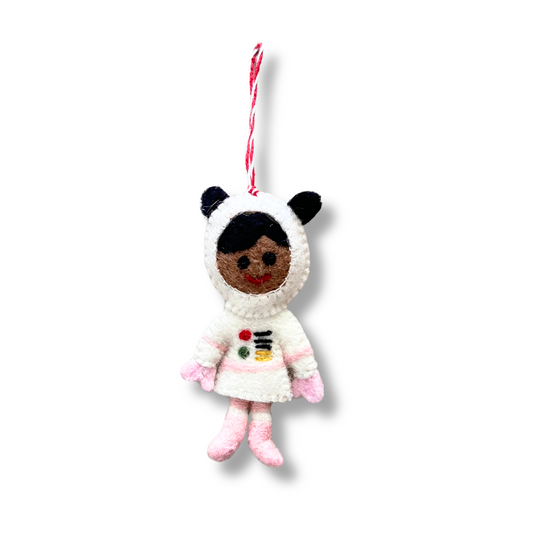 felt astro girl ornament