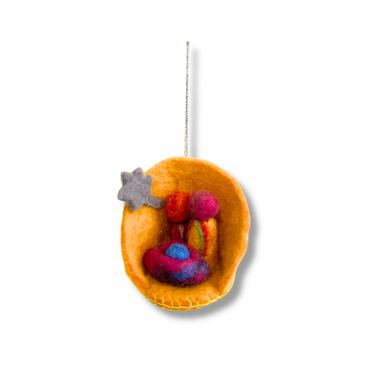 felt nativity ornament