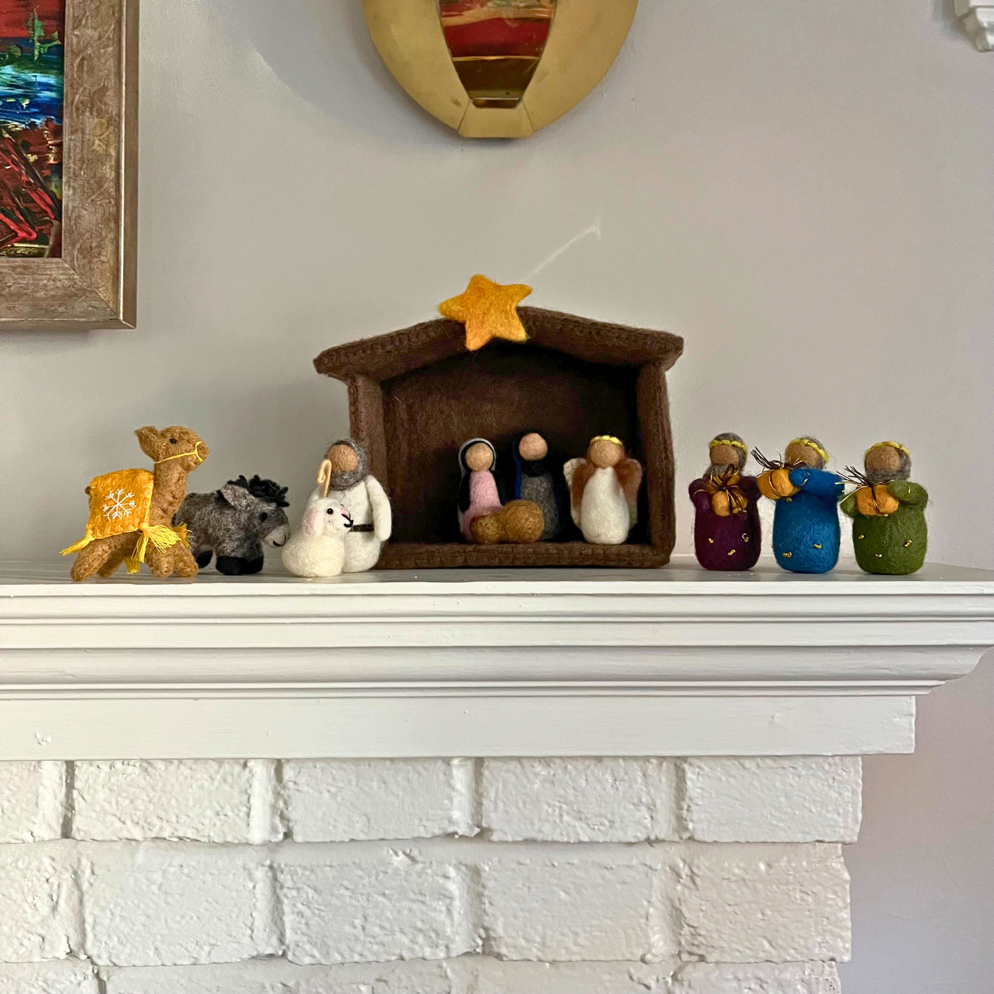 handcrafted felt nativity