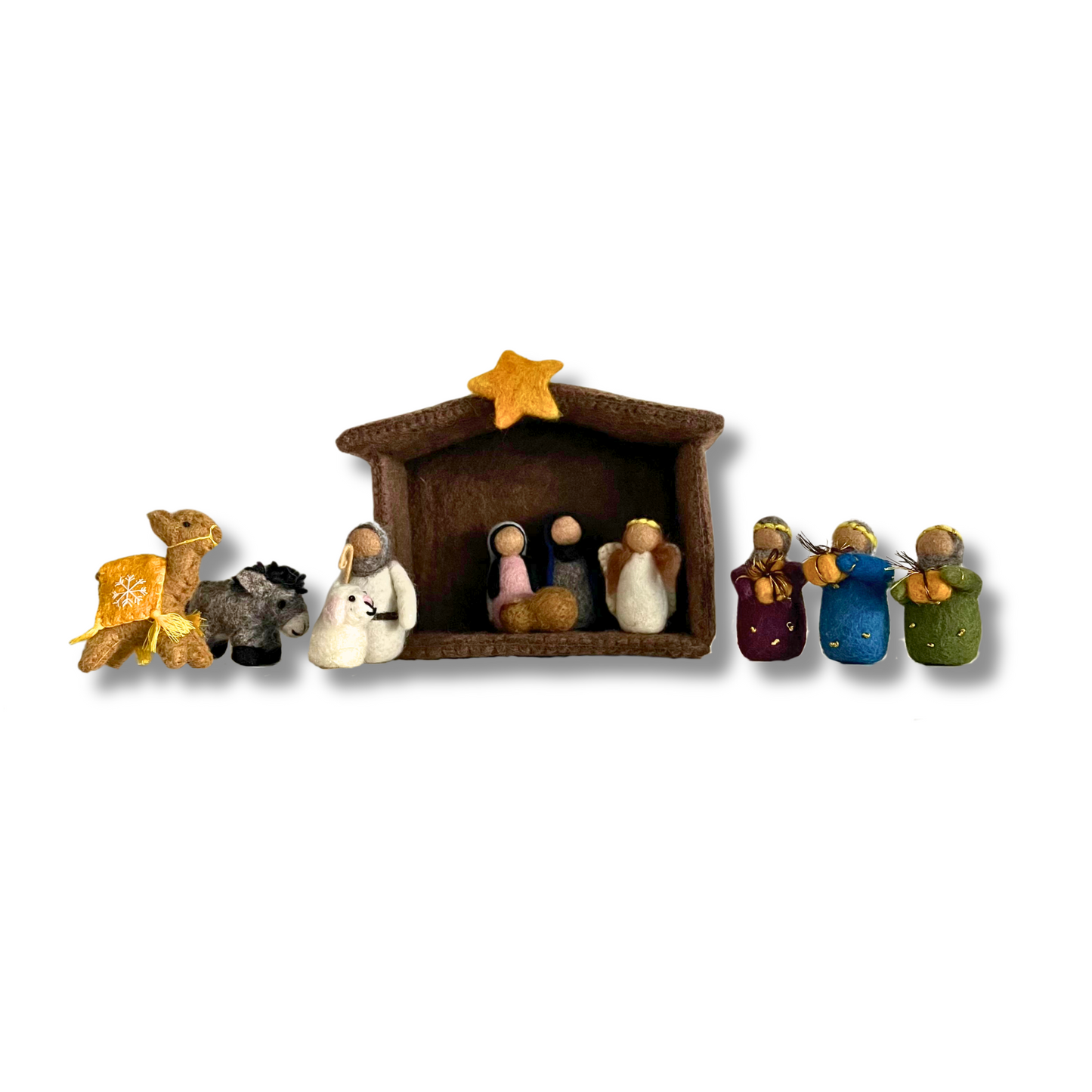 handcrafted felt nativity