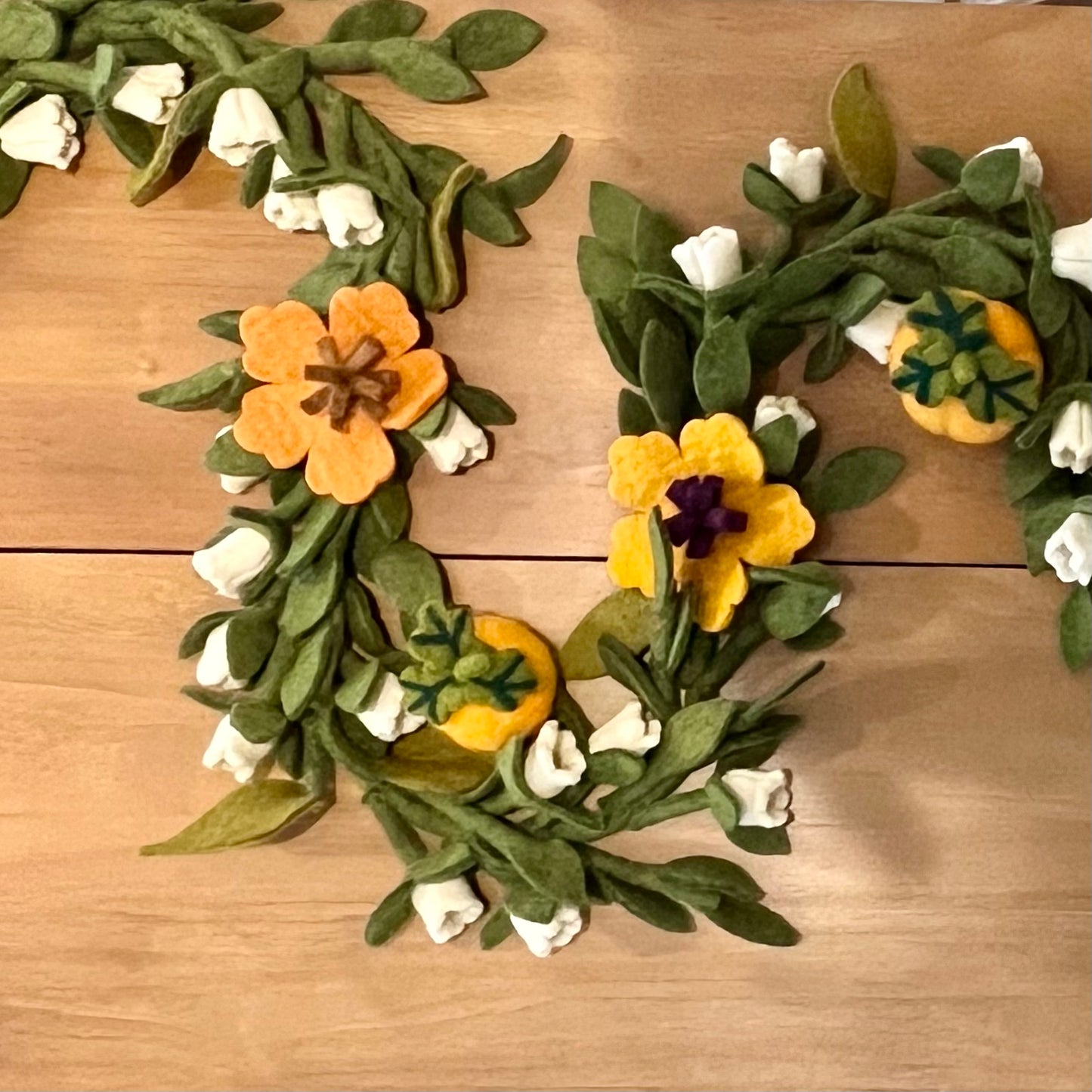 fall floral felt garland