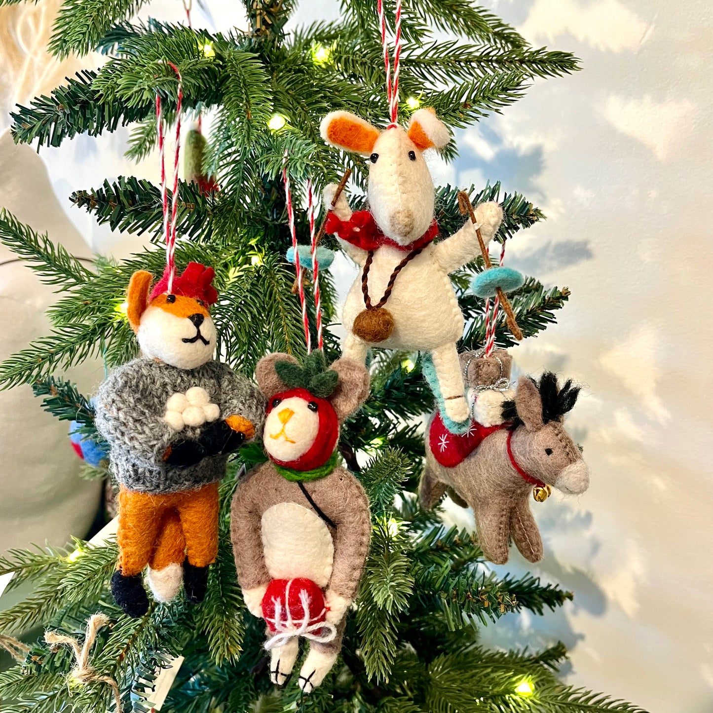 felt woodland animal ornaments