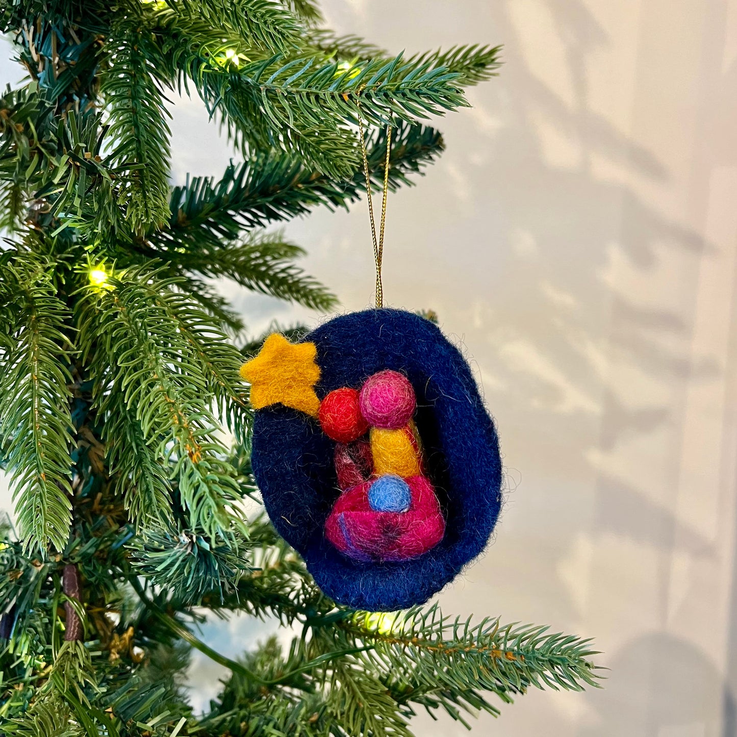 felt nativity ornament