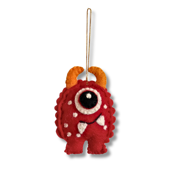 felt monster ornaments - one little world