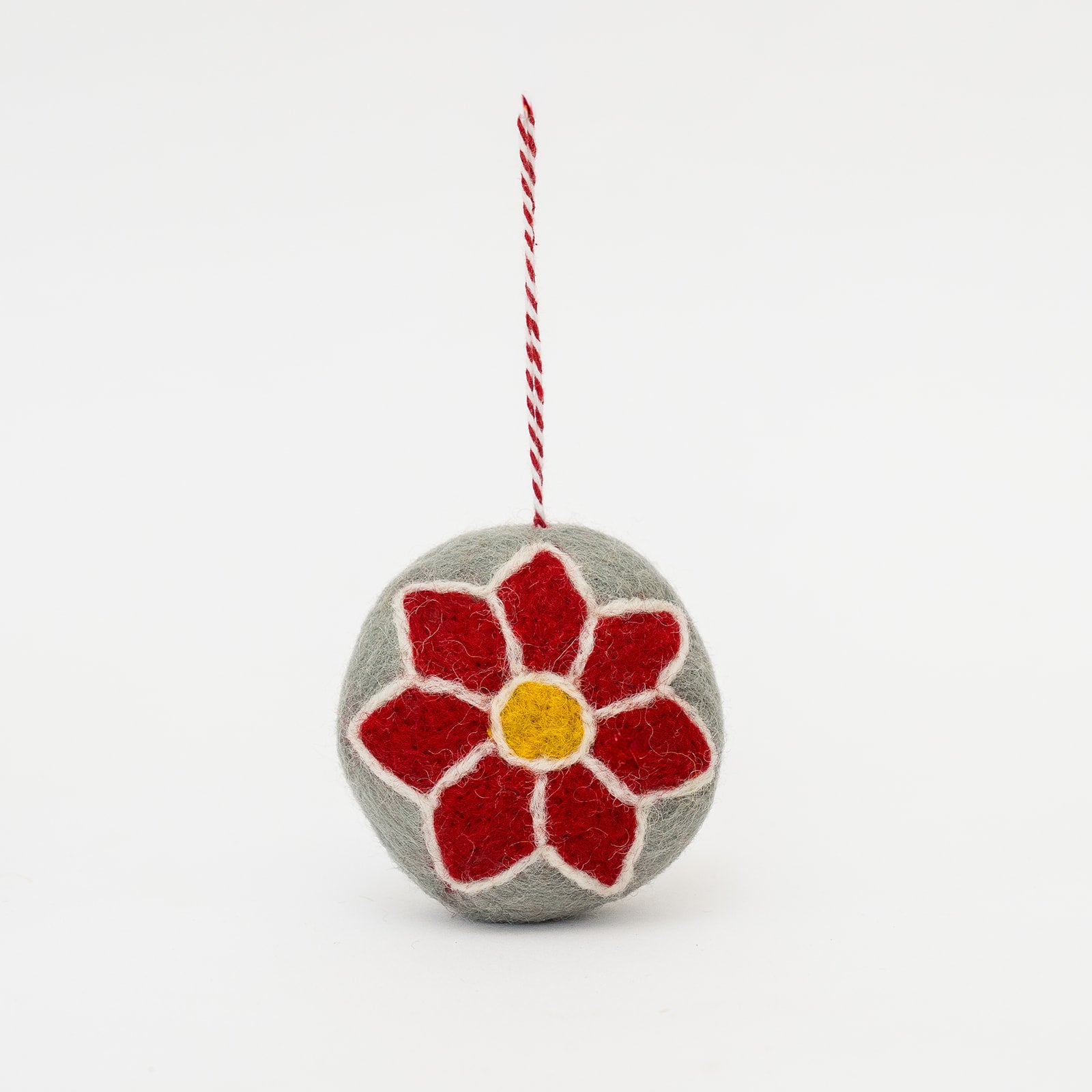 handcrafted felt poinsettia ornament
