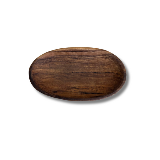 acacia wood oval dish