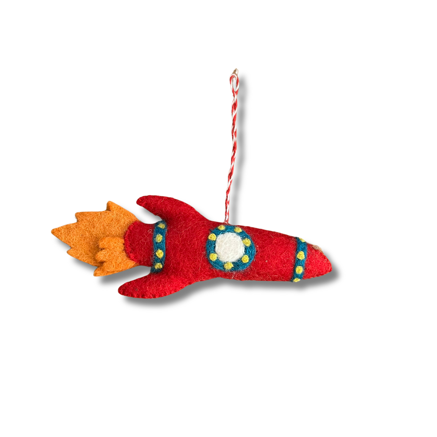 felt rocket ornament