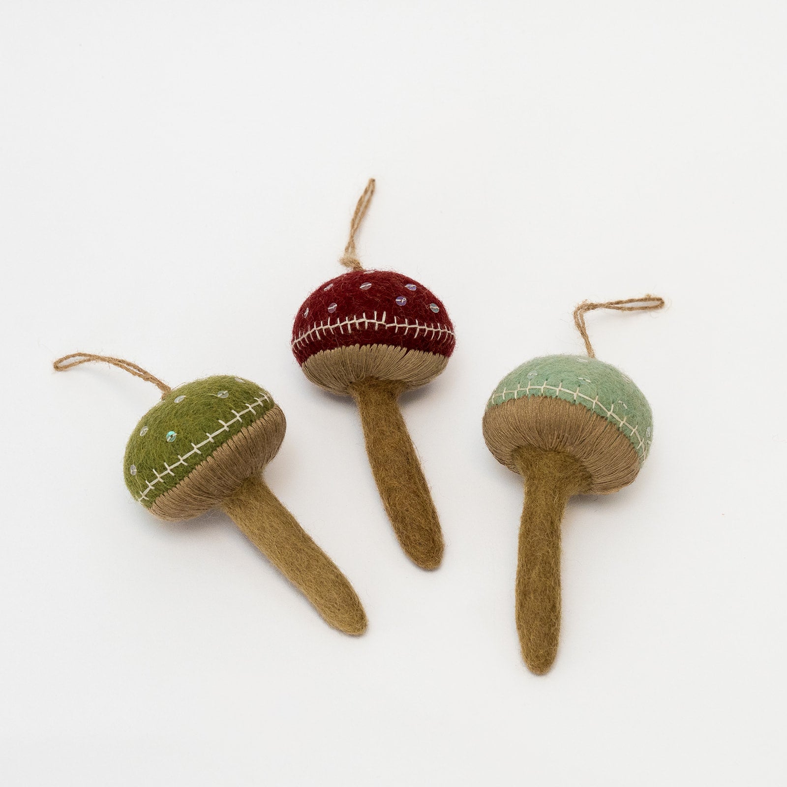 felt mushroom ornament