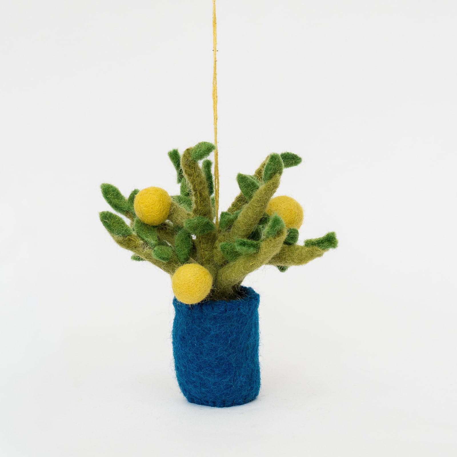 felt lemon tree ornament