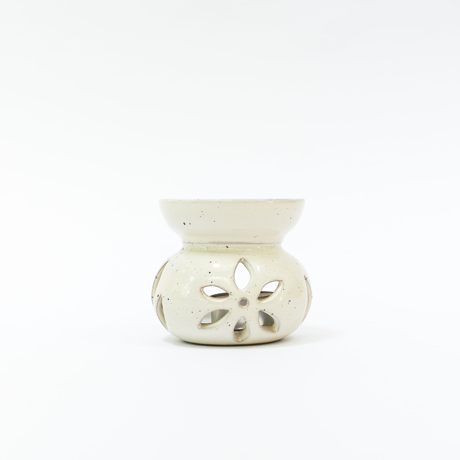 ceramic essential oil burner with beeswax candle