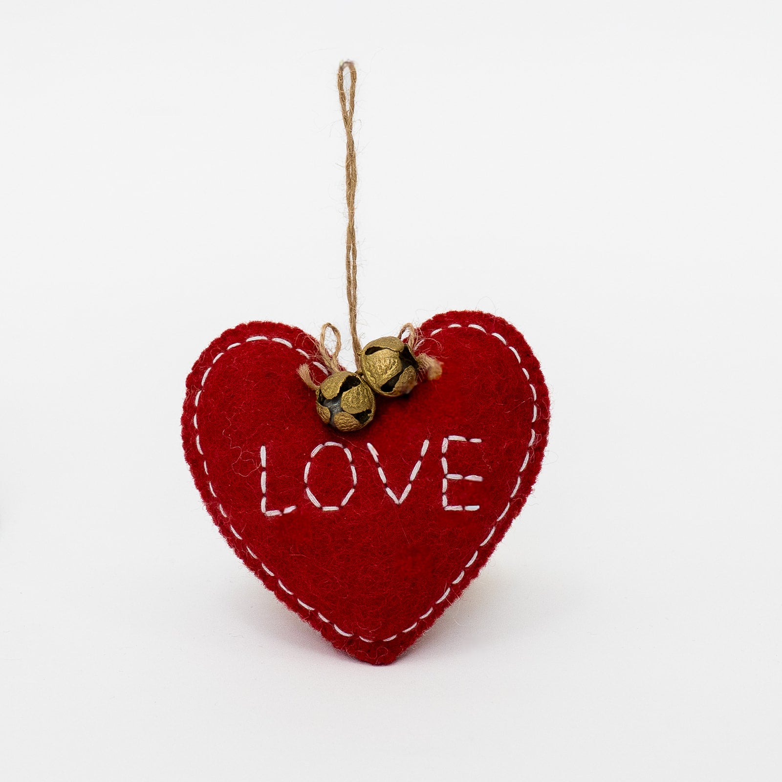 handcrafted felt love ornament