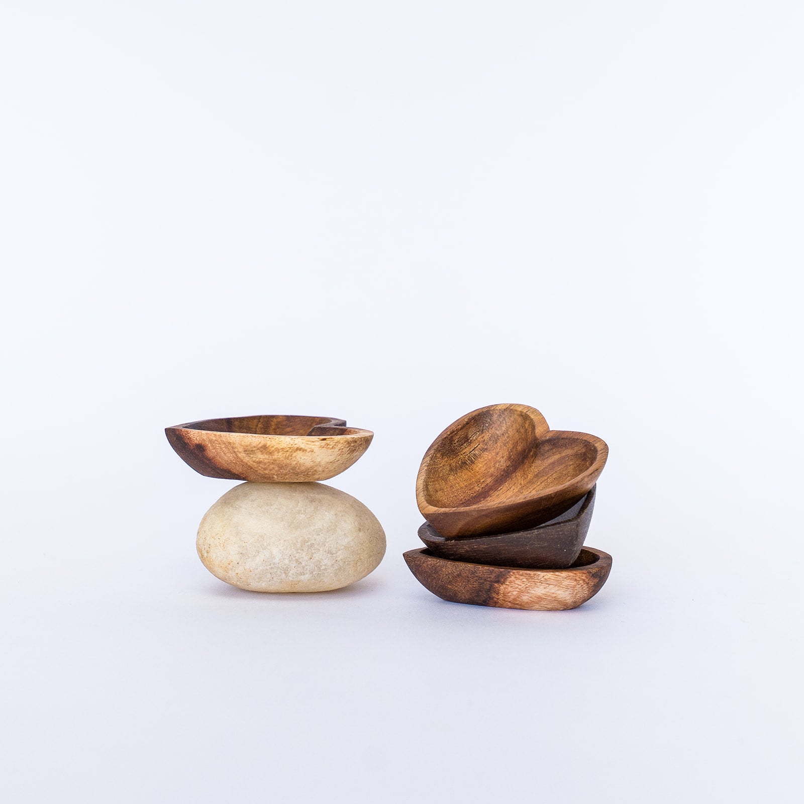 tiny olive wood heart bowl