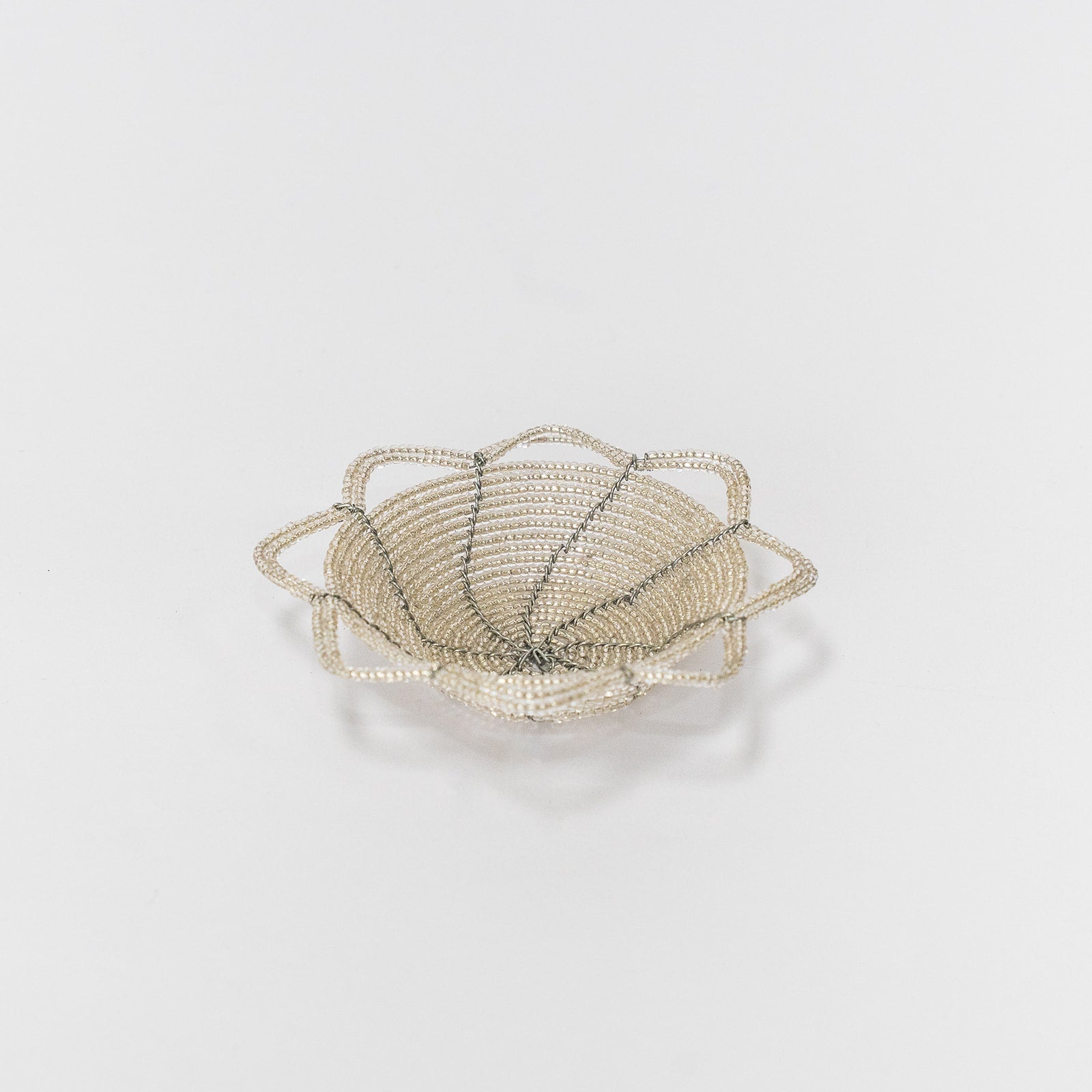 beaded glass bowl