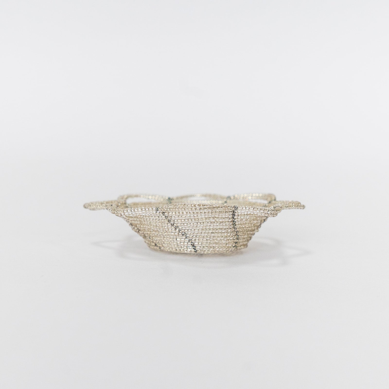 beaded glass bowl