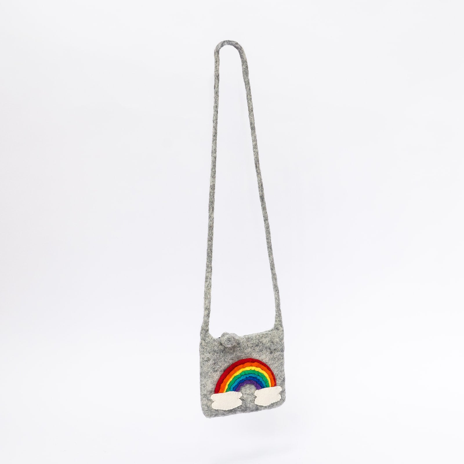 felt rainbow purse