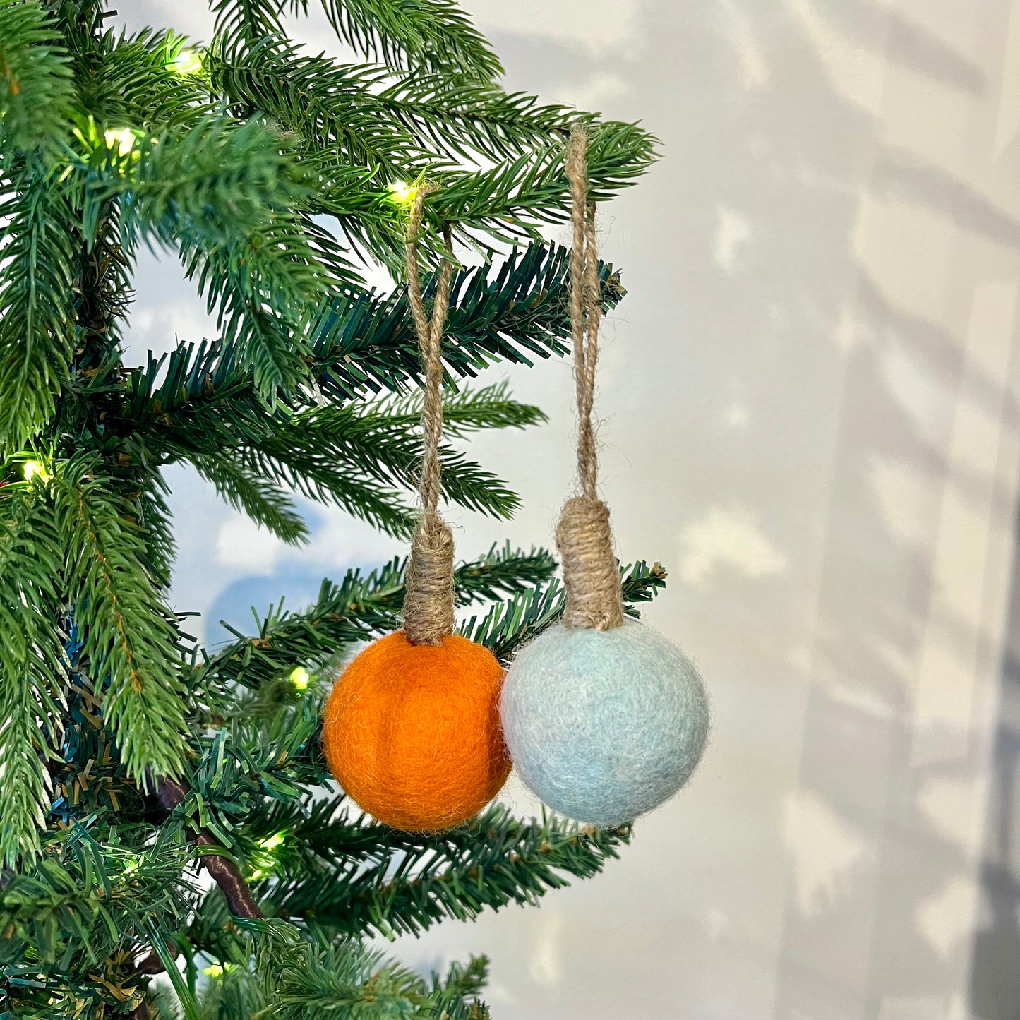 felt bulb ornaments