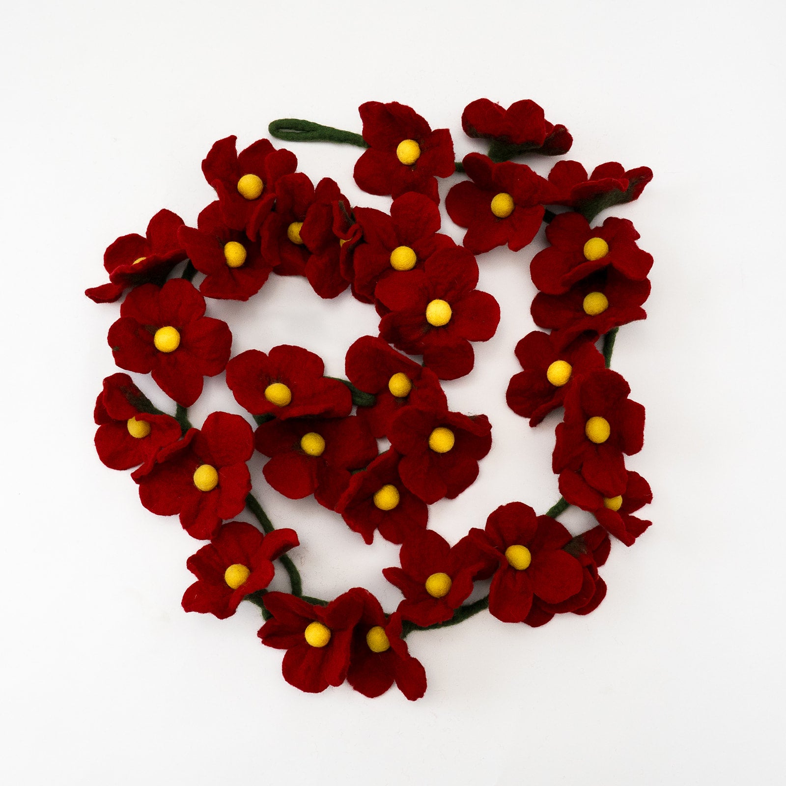 felt poinsettia garland