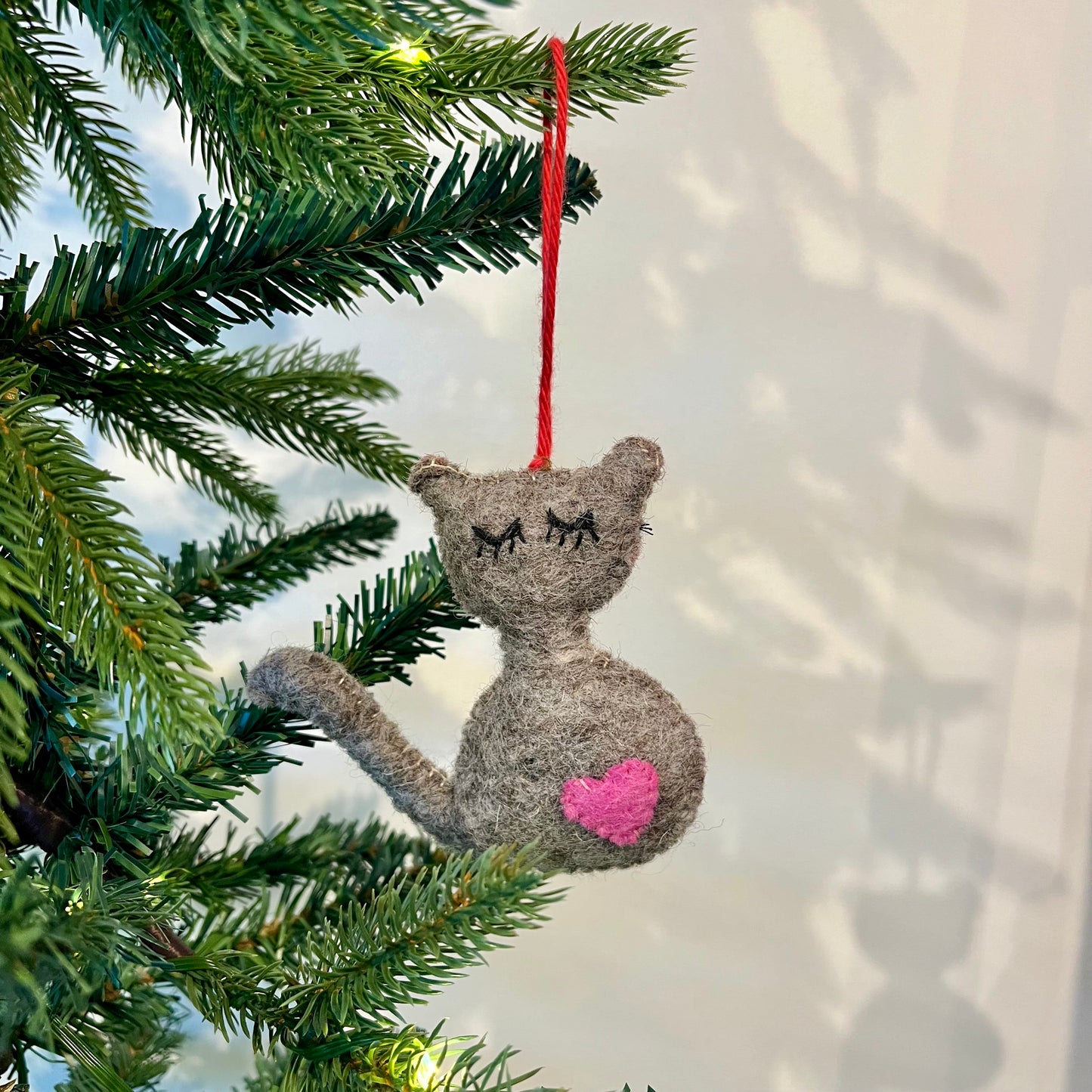 felt kitty ornament