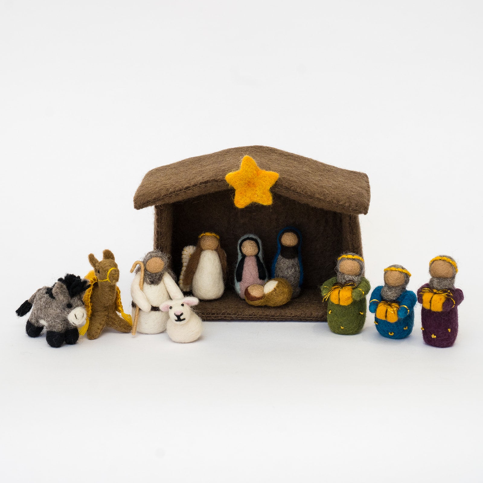 handcrafted felt nativity