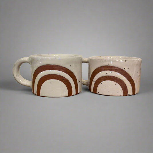 ceramic rainbow mug set