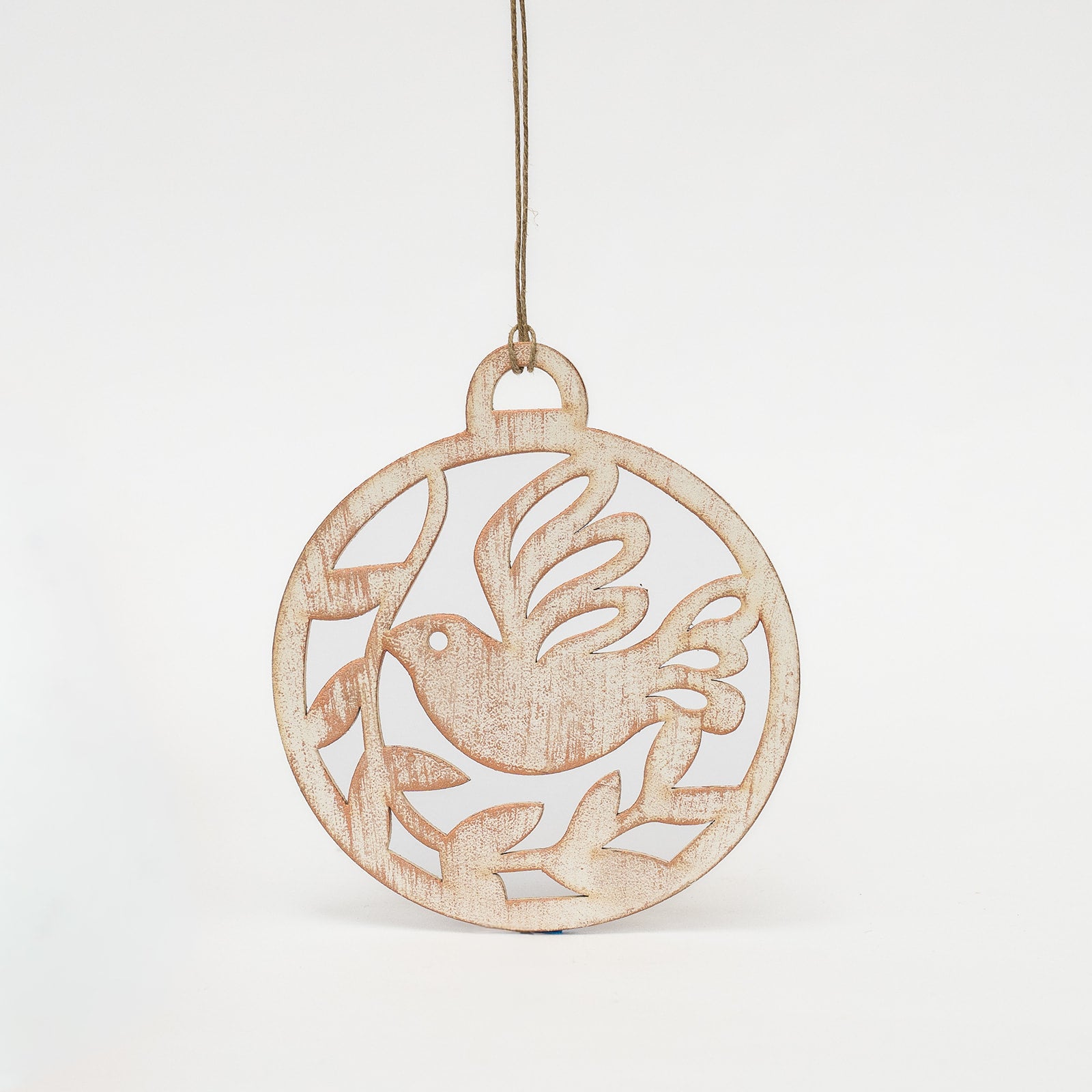 wood peace dove ornament