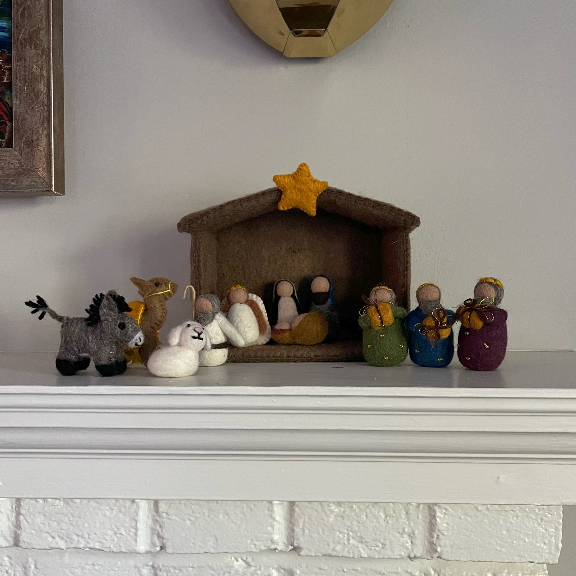 handcrafted felt nativity