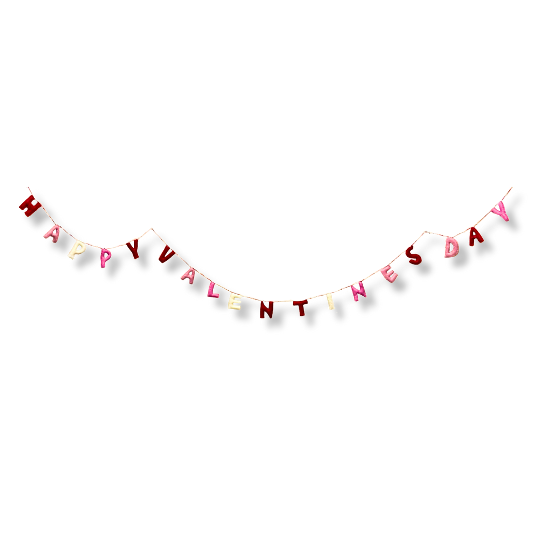 felt happy valentine's day garland