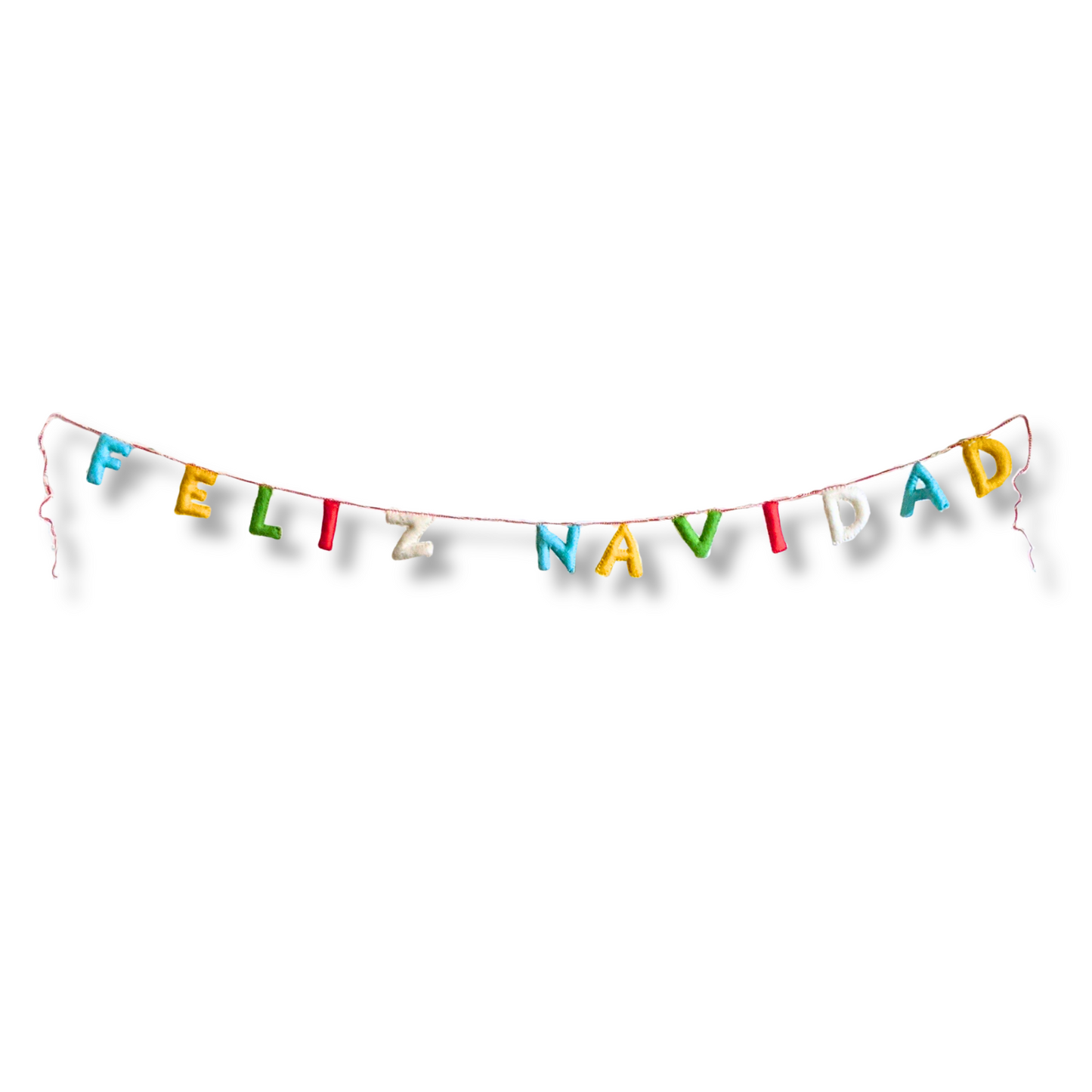 felt feliz navidad garland