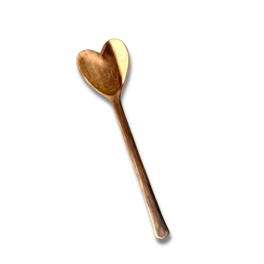 olive wood heart spoon