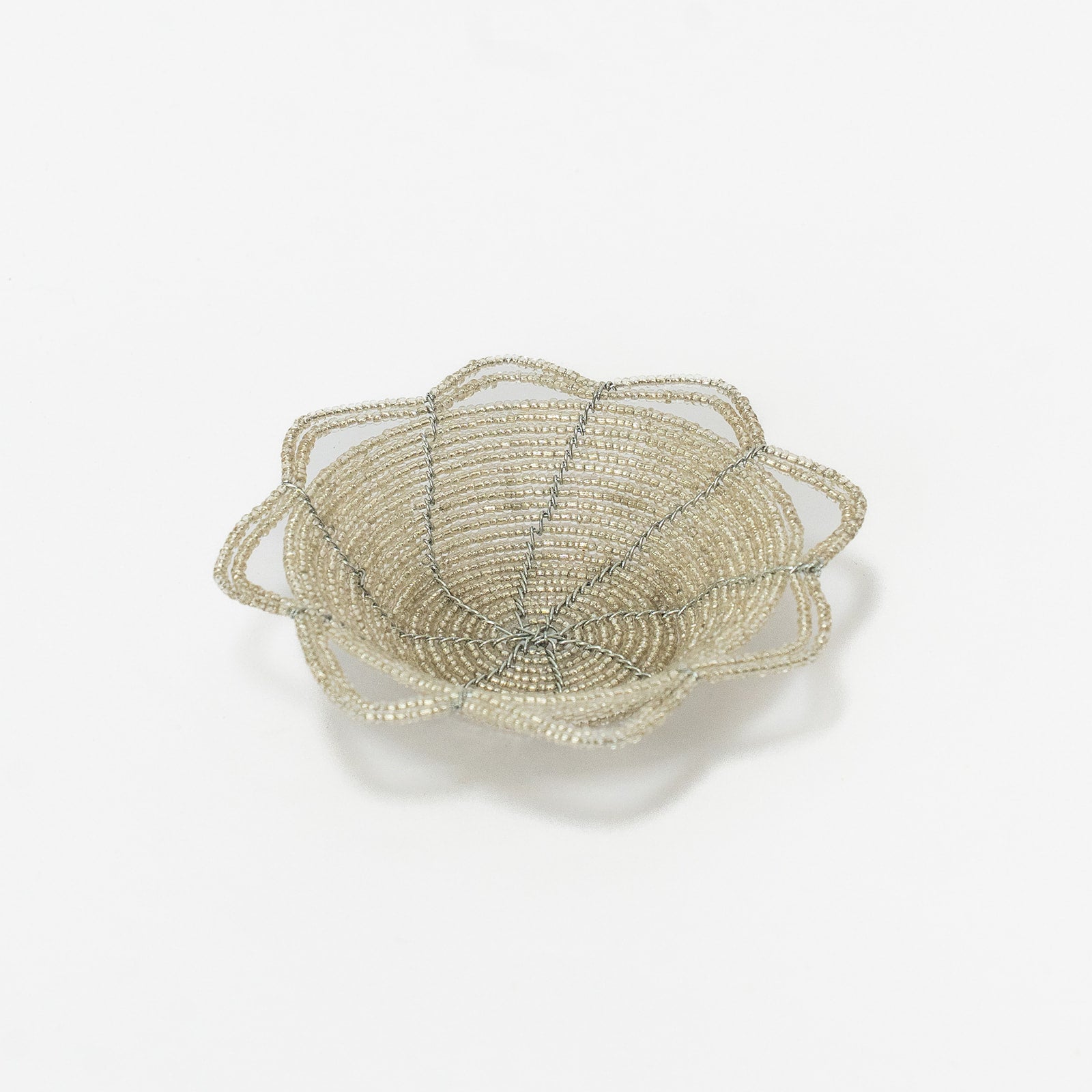 beaded glass bowl