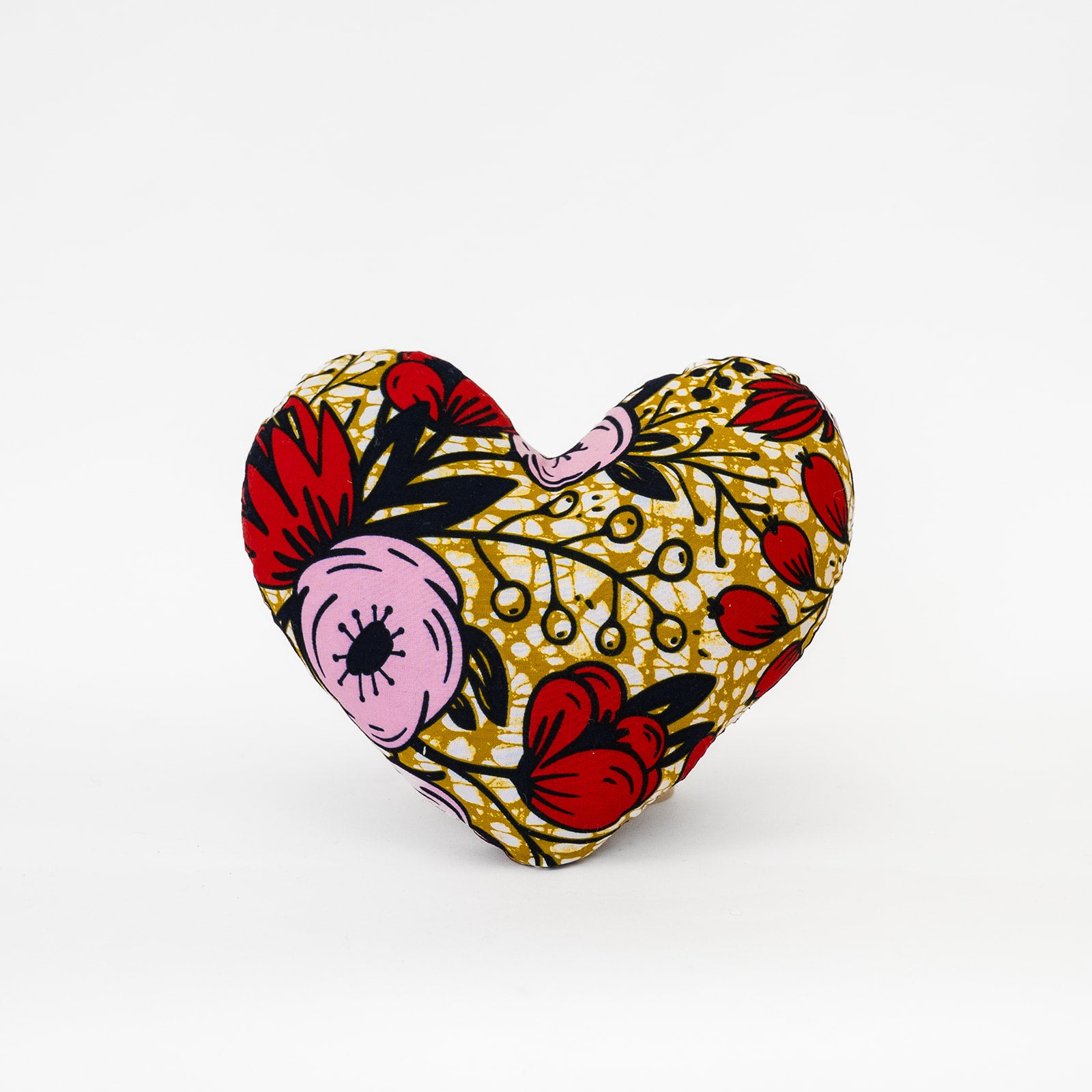 kitenge heart pillow