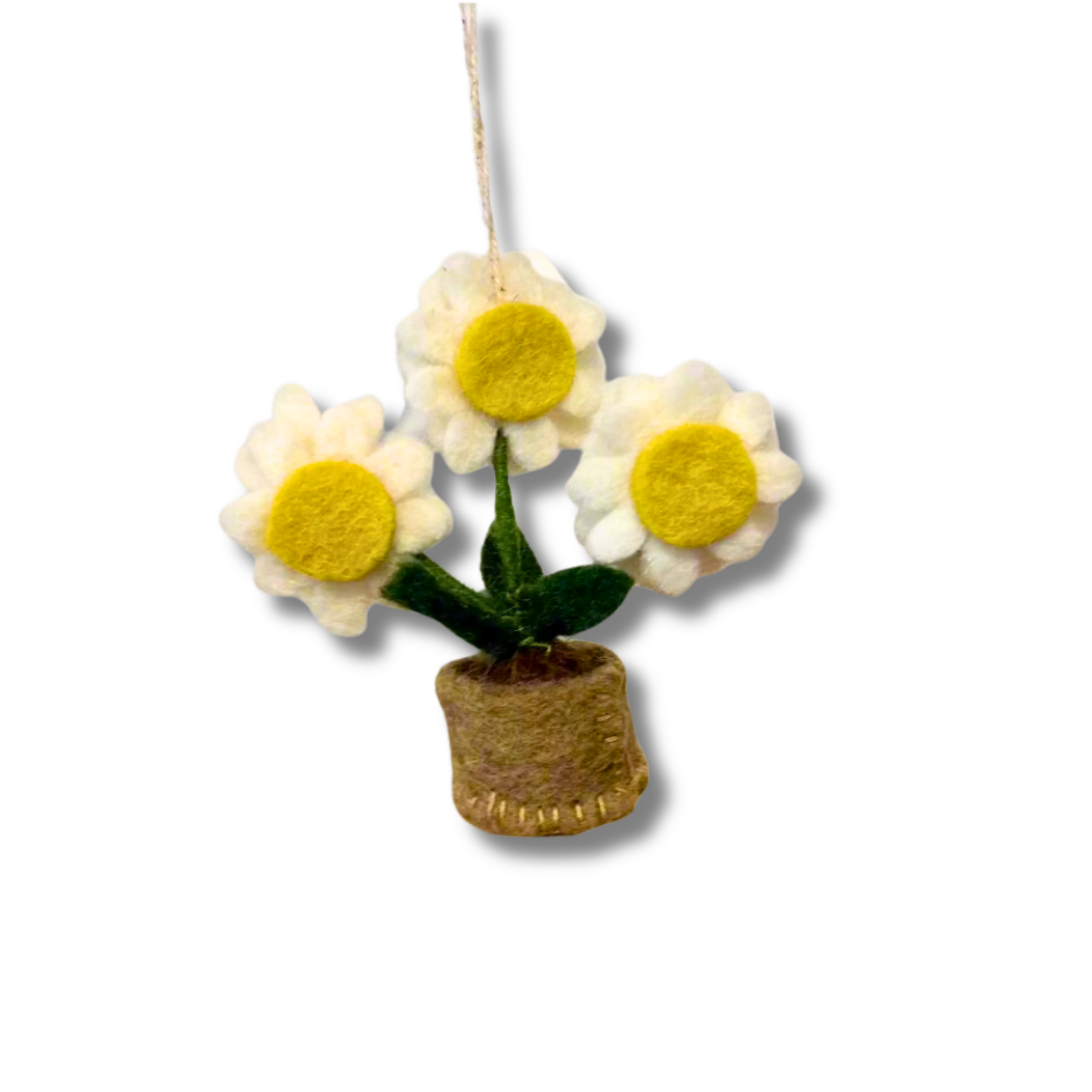 felt daisy ornament