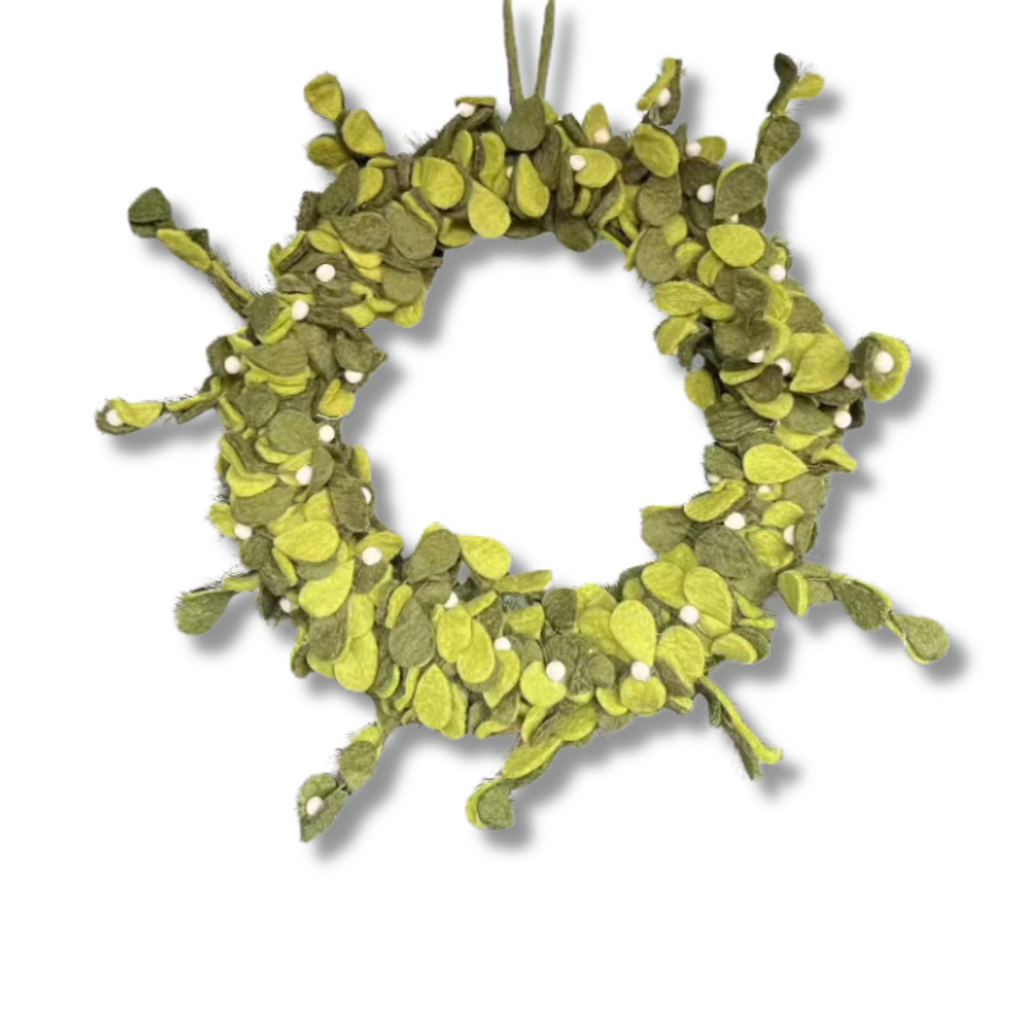 felt mistletoe wreath