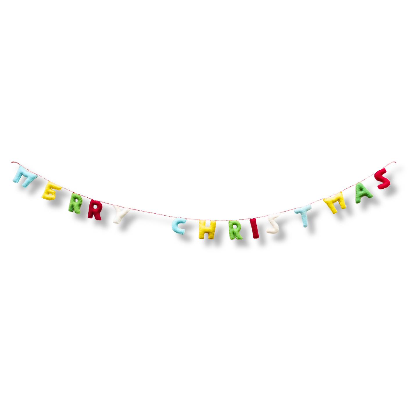 felt merry christmas garland