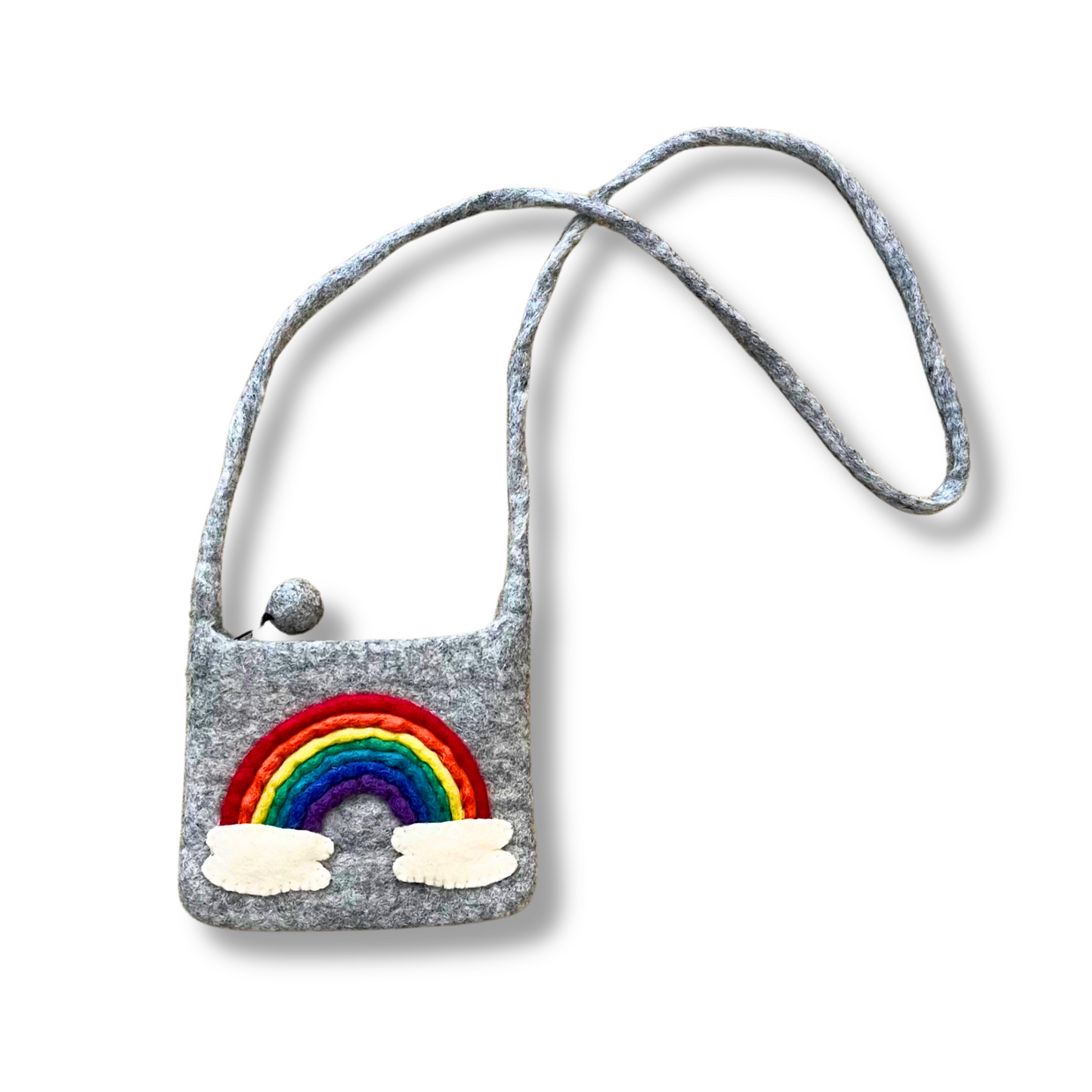 felt rainbow purse