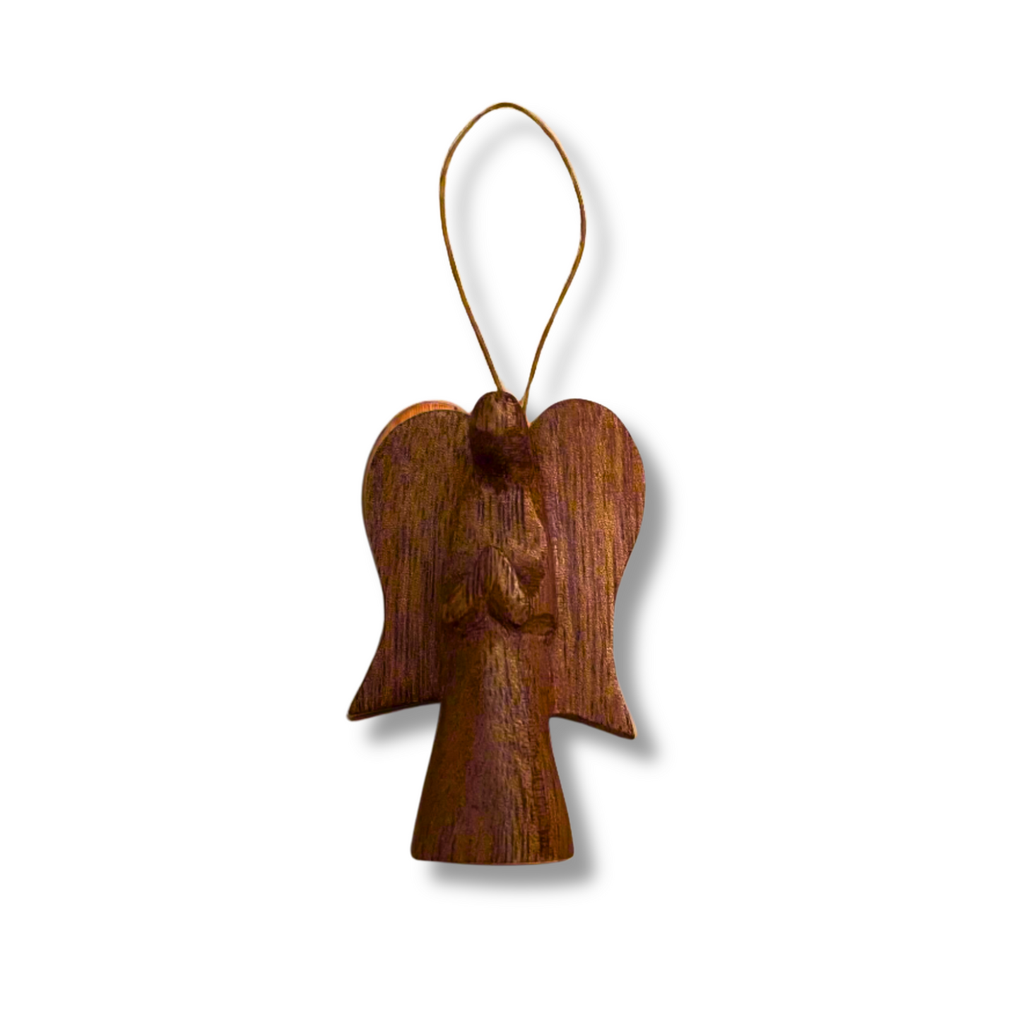 mugavu wood angel ornament