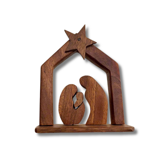 small mugavu wood nativity