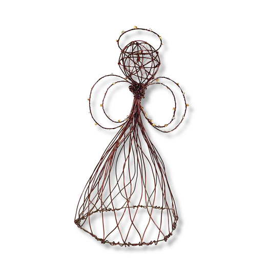 copper wire angel tree topper