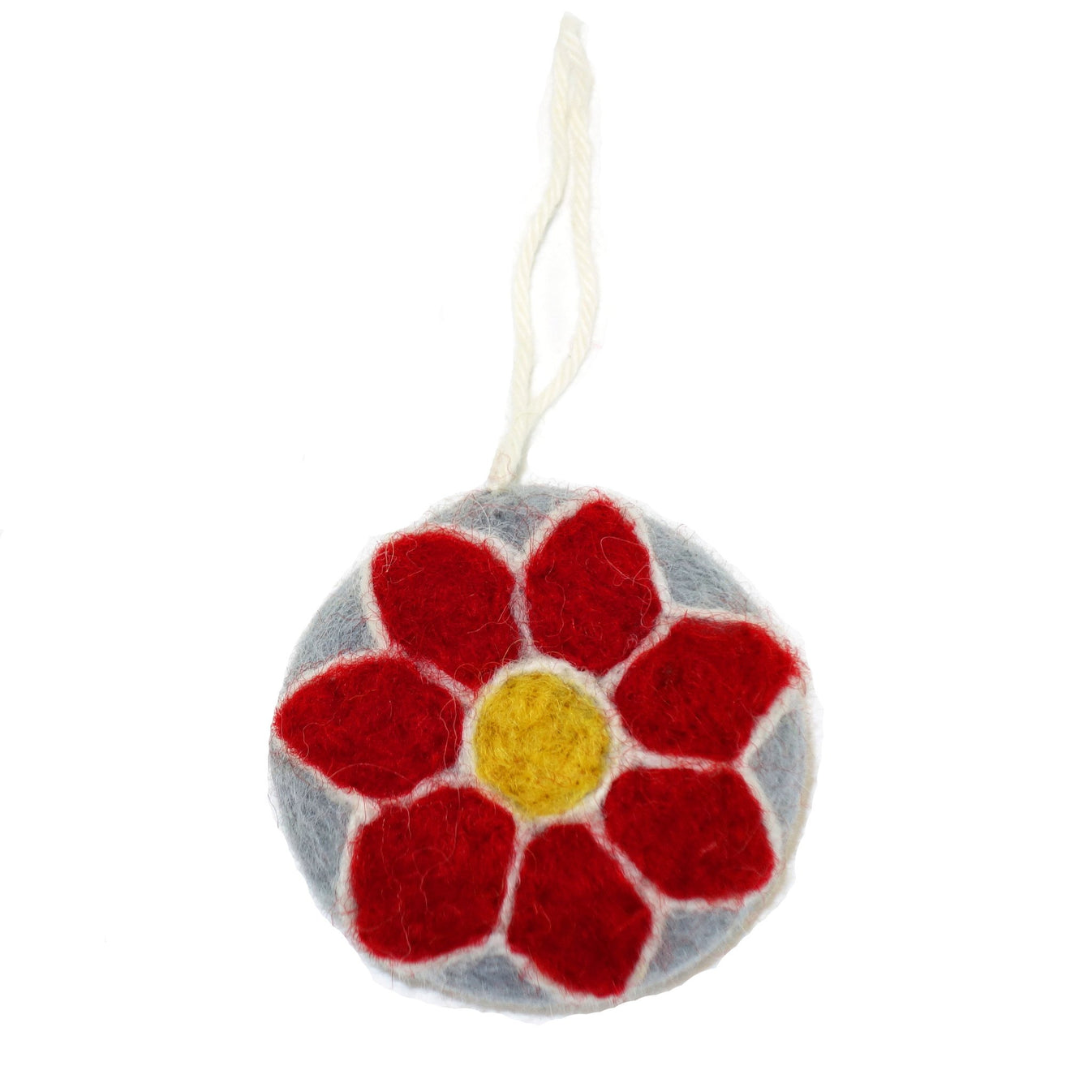 Handcrafted Felt Poinsettia Ornament – One Little World