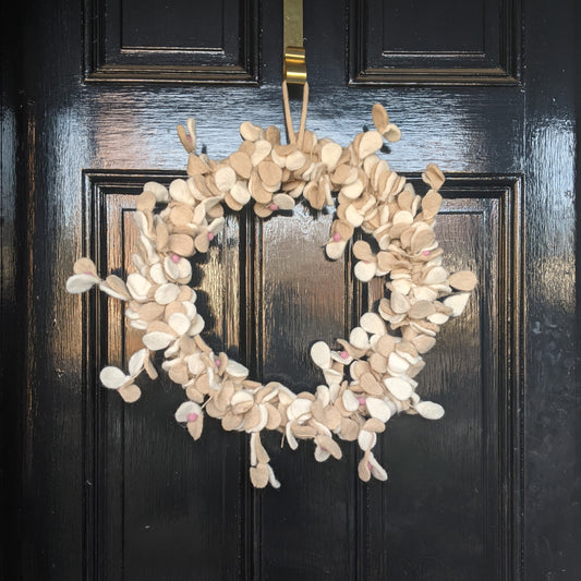 felted door wreath
