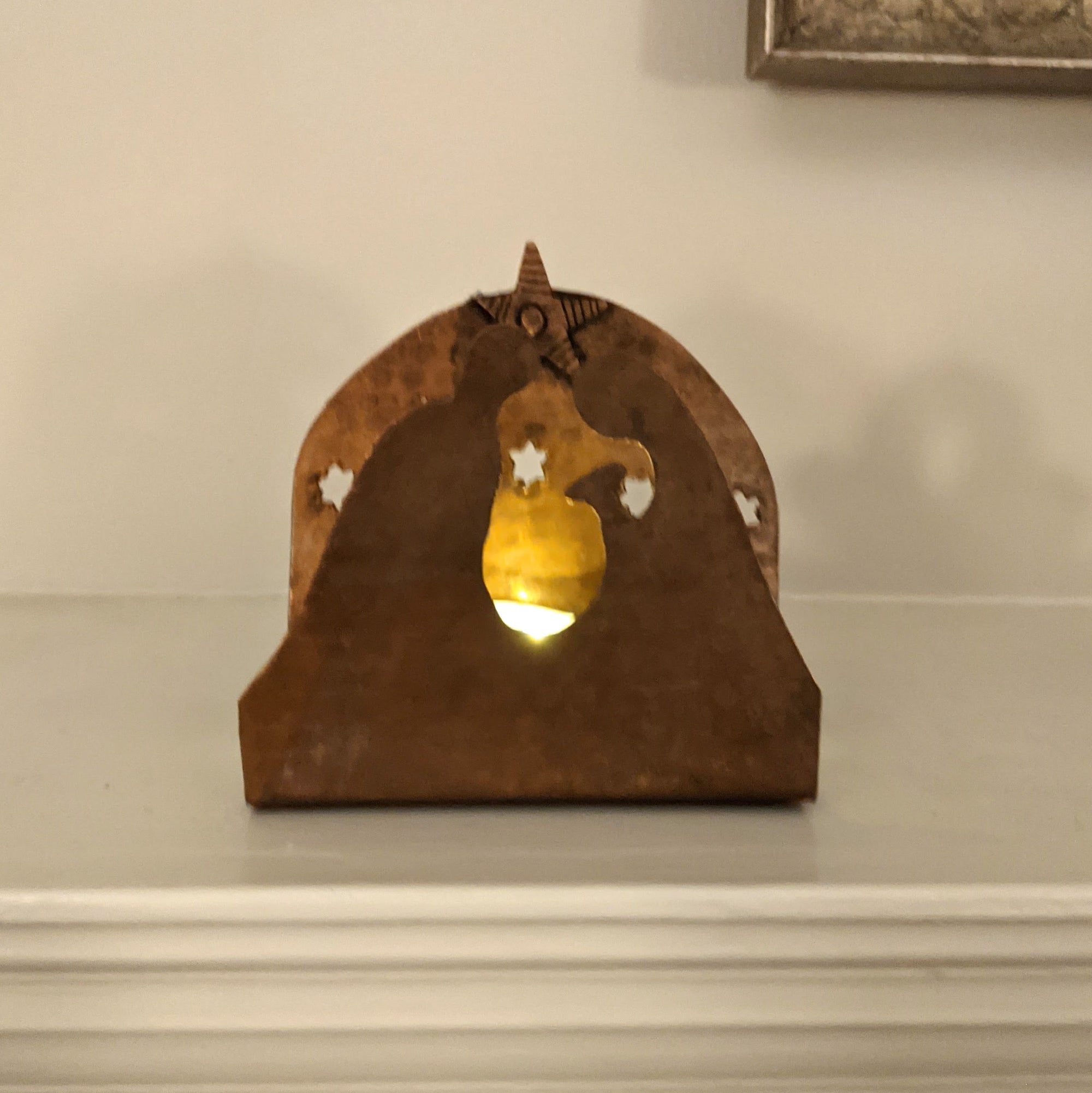 light of the world copper nativity