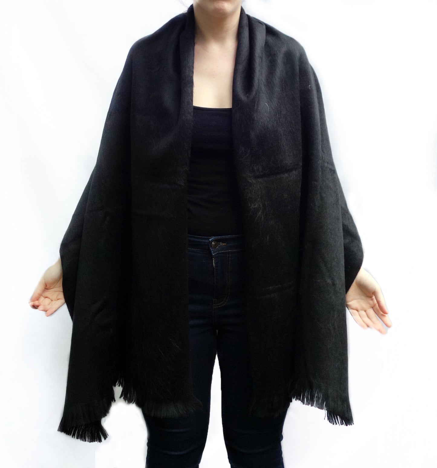 faux alpaca wrap