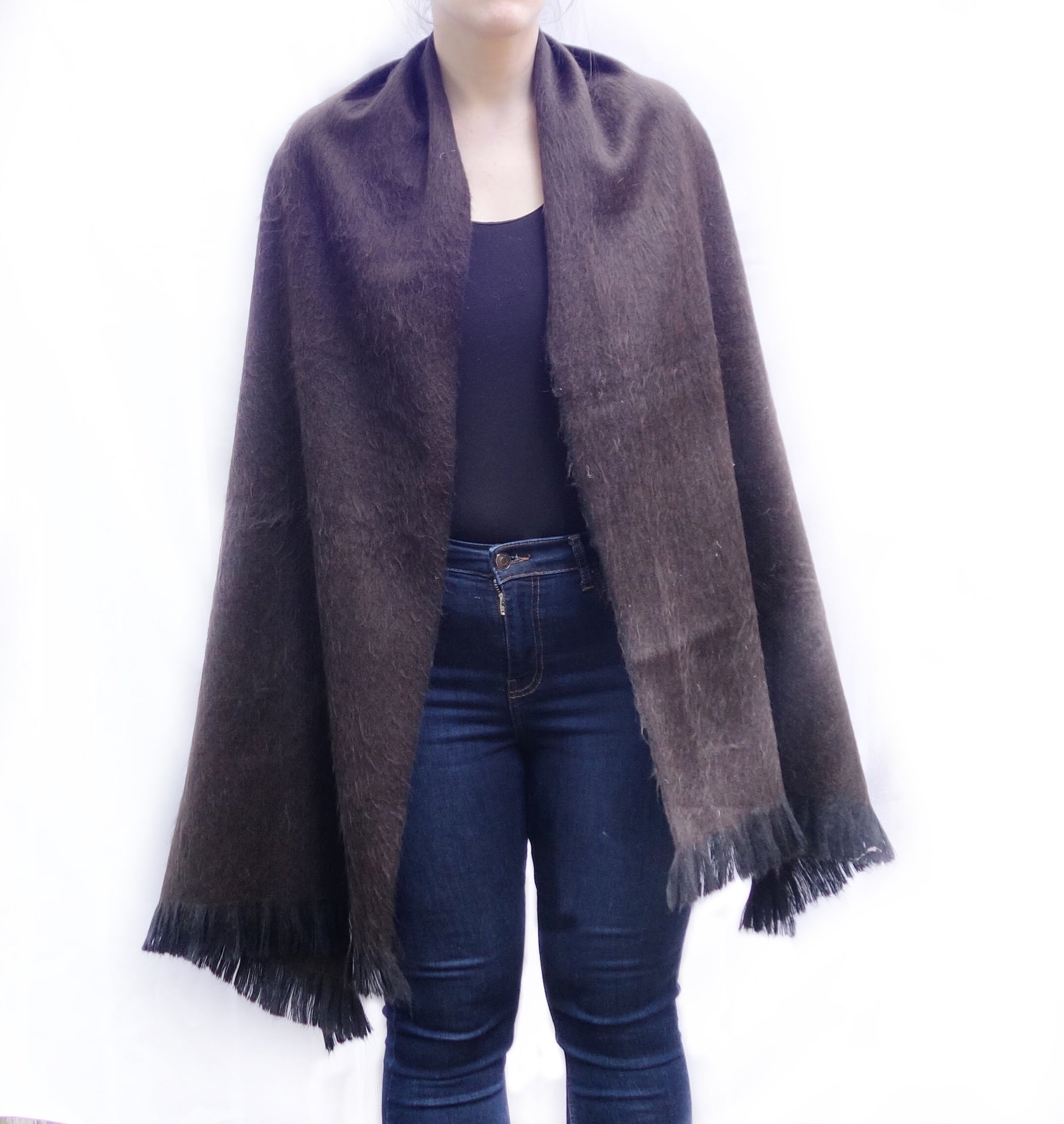 faux alpaca wrap