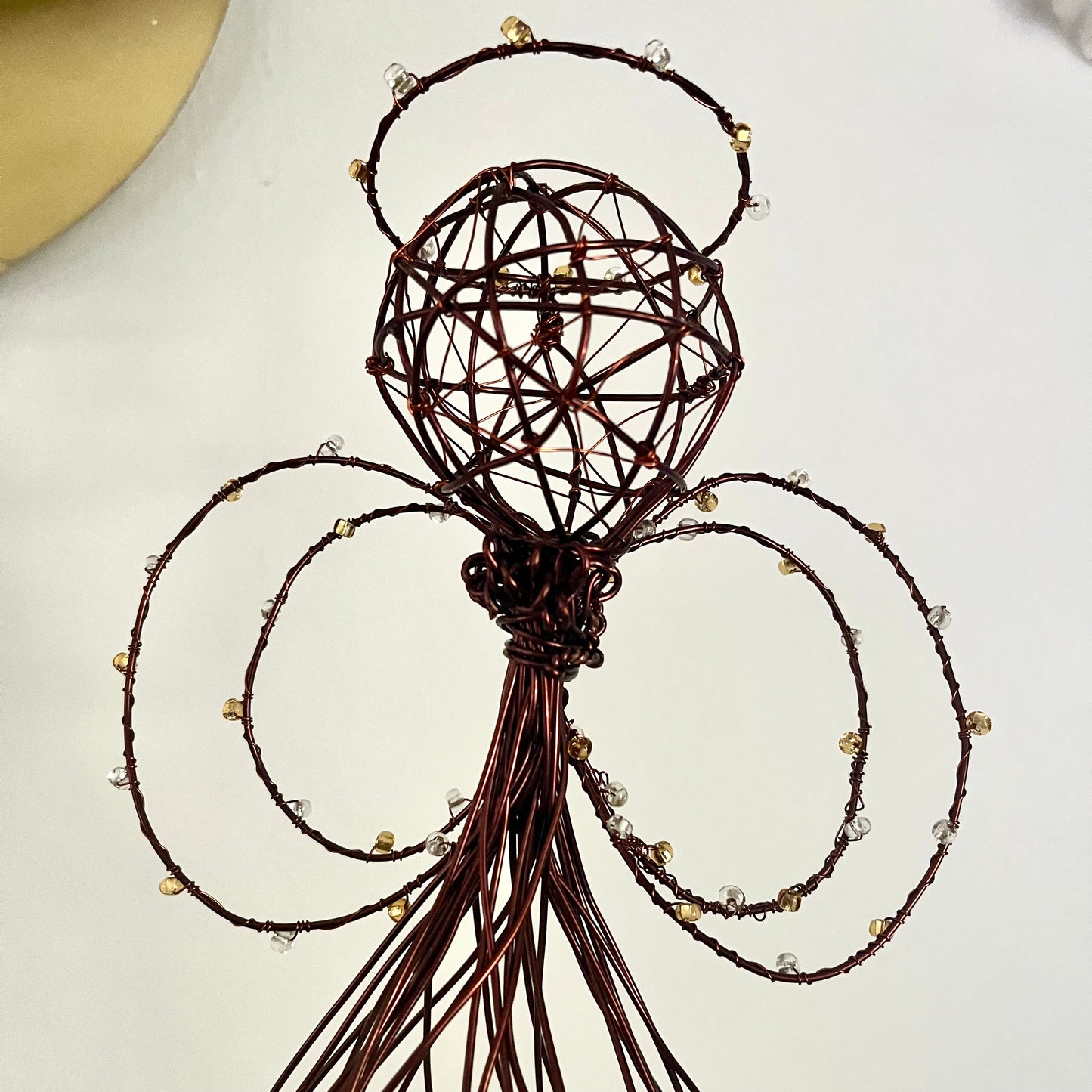 copper wire angel tree topper