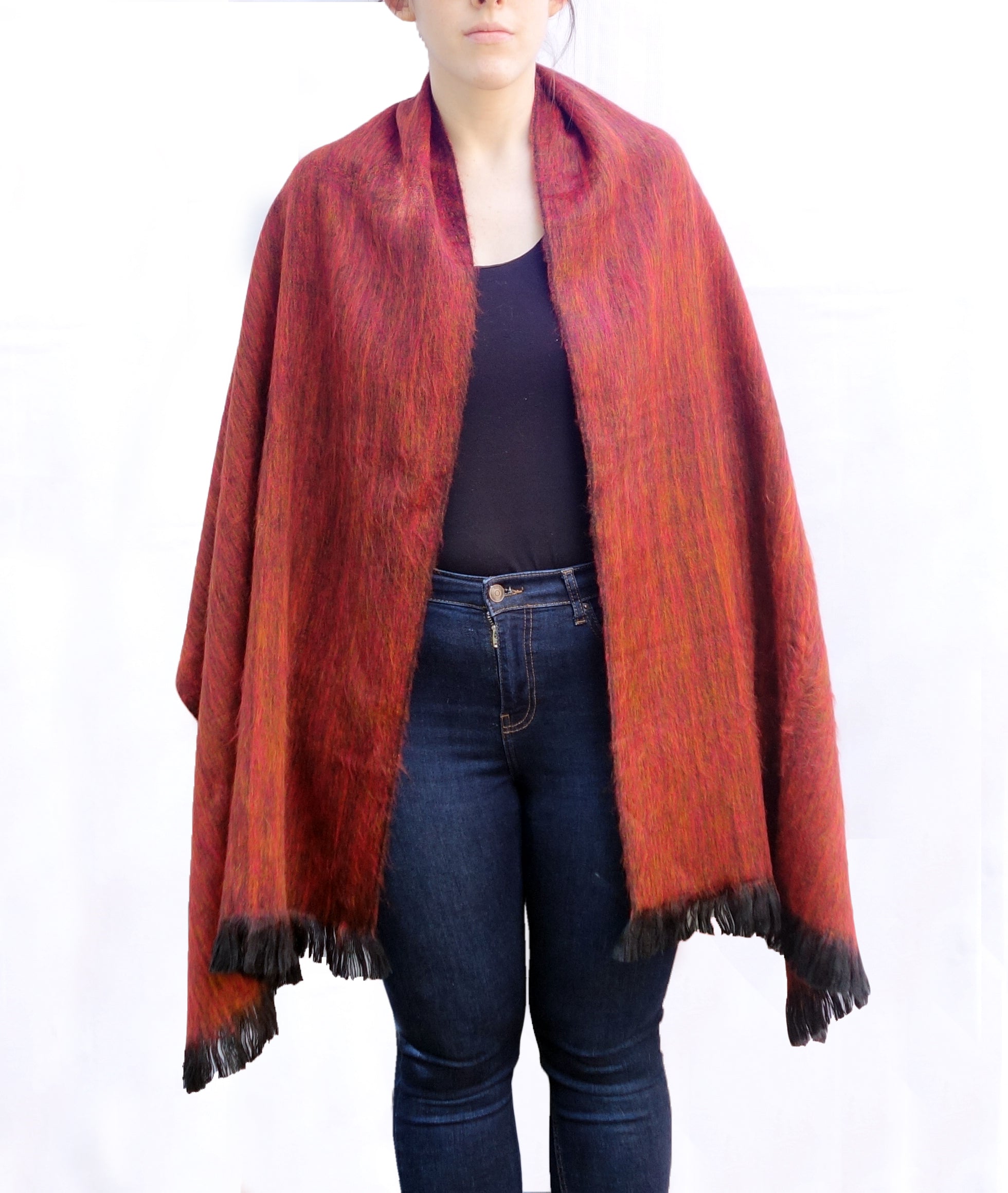 faux alpaca wrap